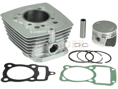 Cylinder ROMET, JUNAK, BARTON, ZIPP, LONCIN 200 powietrze (CG200) - 200cm3, Ø63,00mm, sworzeń 15mm, tłok płaski!