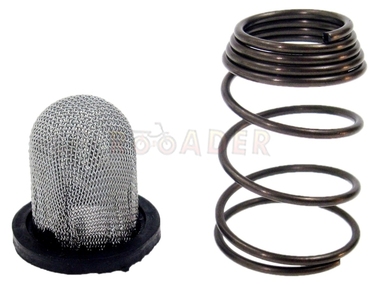 Filtr oleju siatkowy do silnika GY6  50/80 - ROMET, ROUTER, BARTON, JUNAK, KYMCO, ZIPP i inne skutery z silnikiem 4T 50/80cm3 + sprężyna