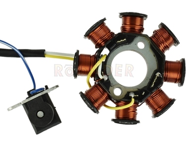 Stojan alternatora KYMCO Agility City, R16, RS50, Naked, Like, Super 8 50 2T (8 cewek)