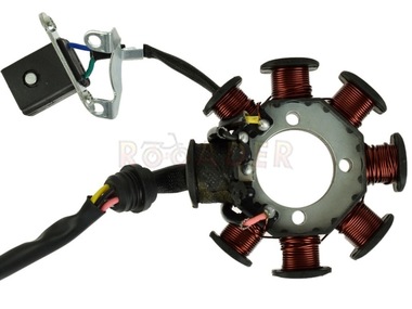 Stojan alternatora ZIPP VZ-2; JUNAK 123; BARTON Fnx 125; GB MOTORS Hasky; TOROS ION; ZONTES Monster 125cm3 (8 cewek, 5 przewodów)