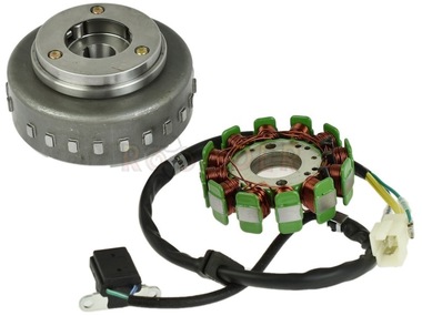 Stojan alternatora JUNAK 904, 905 E4/E5, 901, 905 E5 (12 cewek) + koło magnesowe