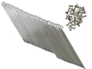 Szprycha koła 220mm + 185mm / ø3,1mm z nakrętką - 18 +18 sztuk (komplet na koło)