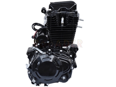 Silnik typ 167FMM, 167FMI, CG250 - 250cm3, 5 biegów, manualny, czarny + gaźnik - do motocykli Romet, Junak, Barton, Zipp