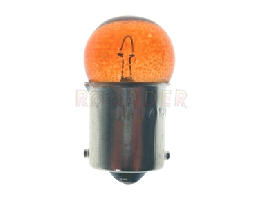Żarówka 12V 10W - R10W,  BA15s pomarańczowa