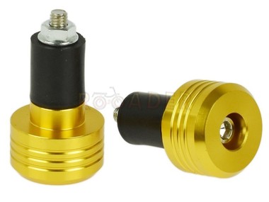 Końcówki - ciężarki kierownicy uniwersalne LEO-56917 ZŁOTE (Ø31mm/17mm)