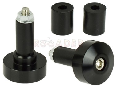 Końcówki - ciężarki kierownicy uniwersalne LEO-56918 CZARNE (Ø32mm/14mm)
