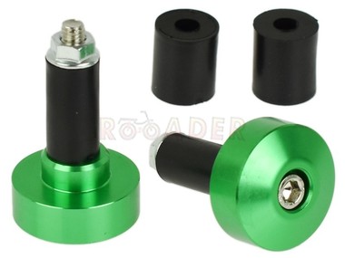 Końcówki - ciężarki kierownicy uniwersalne LEO-56918 ZIELONE (Ø32mm/14mm)