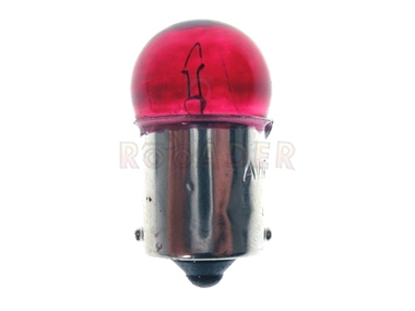 Żarówka 12V  5W - R5W, BA15s czerwona