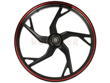 Koło 17" x 1,85 (felga) - JUNAK 905, 905F, 128; Barton FR2 50 (przód, aluminiowa, czarna)