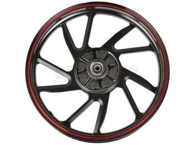 Koło 17" x 2,50 (felga) - JUNAK 904, 126 (tył, aluminiowa, czarna)