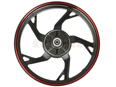 Koło 17" x 2,50 (felga) - JUNAK 905, 905F, 128; Barton FR2 50 (tył, aluminiowa, czarna)