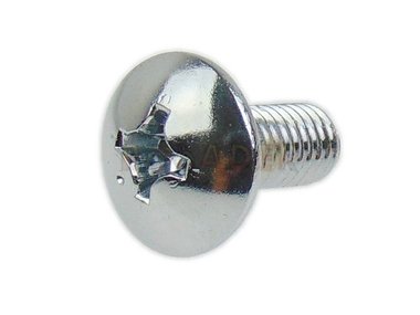 Śruba montażowa  M6 / długość  14mm/18mm / na śrubokręt krzyżakowy, chrom - do mocowania osłon plastikowych KYMCO Agility, Agility City, Like, People, Super 8, Vitality, Zing