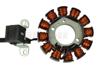 Stojan alternatora PIAGGIO Zip, Fly, Liberty 50 4T 2v; VESPA ET4, LX, Primavera, Sprint 50 4T 2v (12 cewek, 2 przewody, 1 kostka)