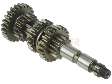 Wałek sprzęgłowy skrzyni biegów do YAMAHA YBR, XT, TT-R 125cc 4T A/C; BETA RR; DERBI Senda; RIEJU MRT, RS2, SMX, Tango; SHERCO Citycorp; MOTORHISPANIA Duna, MH7 125cc - komplet z trybami