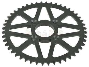 Zębatka tylna Cross, Pit Bike, Dirt Bike, KAYO T2, K2 125/250 - typ 520, ø58mm, wypukła, 48 zębów (czarna, malowana proszkowo, śruby mocujące w zestawie)
