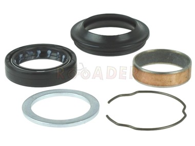 Uszczelniacz przedniego zawieszenia 37x50x11 DCY (olejowy) + osłona przeciwpyłowa 37x50x13 XICY + panewka, podkładka i zabezpieczenie - do LIFAN LF150, LF250 Chopper