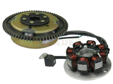 Stojan alternatora APRILIA RS50, MX50, RX50, Tuono 50; BETA RR50, MALAGUTI Drakon, XSM, XTM 50cc - silnik MINARELLI AM6 (8 cewek) + koło magnesowe