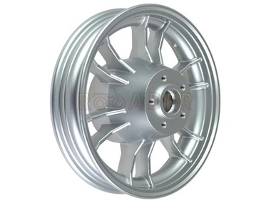 Felga koła przód lub tył 9" x 1,75 - ROMET Pony 50 (Motorynka) - srebrna, malowana