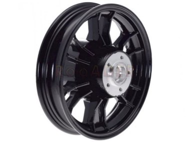 Felga koła przód lub tył 9" x 1,75 - ROMET Pony 50 (Motorynka) - czarna, malowana