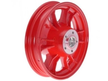 Felga koła przód lub tył 9" x 1,75 - ROMET Pony 50 (Motorynka) - czerwona, malowana