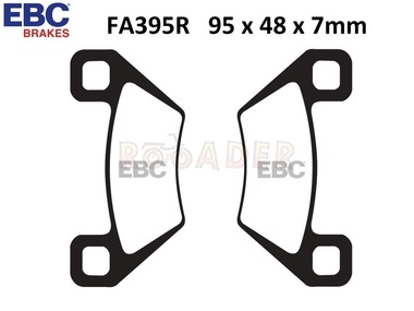 Klocki hamulcowe EBC FA395R (MCB773SI) -  KYMCO MXU 400/450, Maxxer 450 tył, ARCTIC CAT 250/300/400/450/500/650/700