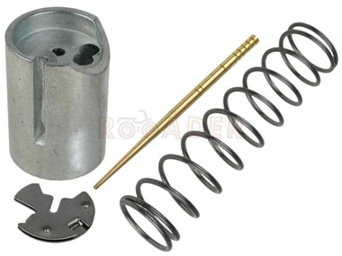 Przepustnica gaźnika SIMSON S50, S51, S70, SR50, SR80, KR51 Schwalbe - do gaźników typu 16N1, 19N1 (tzw. stary typ), zestaw z iglicą i sprężyną