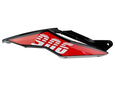 Osłona pod siedzenie JUNAK 906 (obudowa, pokrywa boczna) prawa, czarno-czerwona, logo białe