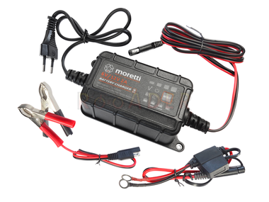 Ładowarka do akumulatorów Moretti TE4-0307 - 6/12 Volt / 2 A / 2-40 Ah