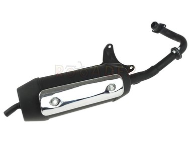 Tłumik APRILIA Mojito, Scarabeo, Sport City, SR50 Factory, SR50 Motard, SR50 Racing, SR50 Street; DERBI Atlantis, Boulevard, GP1, Sonar 50 - z silnikiem PIAGGIO 50cc 2T