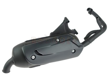 Tłumik APRILIA Mojito, Scarabeo, Sport City, SR50 Factory, SR50 Motard, SR50 Racing, SR50 Street; DERBI Atlantis, Boulevard, GP1, Sonar 50 - z silnikiem PIAGGIO 50cc 2T
