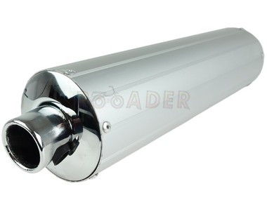 Tłumik GY6  50/80 - ROMET, ROUTER, BARTON, JUNAK, KYMCO, ZIPP i inne skutery z silnikiem 4T - srebrny (L-50cm)