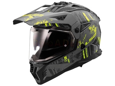 Kask LS2 MX702 PIONEER II CRAZY czarny mat-żółty (63-64cm / XXL)