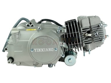 Silnik typ YX120, W120 - 125cm3, 4 biegi, manualny, dolny rozrusznik, srebrny - do motocykli typu Pit Bike, Dirt Bike, Cross (RXF, RFN, RFZ, MRF, YCF, KAYO)