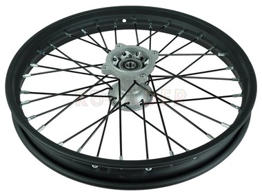 Koło 17" x 1,6 - APOLLO RXF 140 Open, RFZ 140 Thunder i inne Pit Bike, Dirt Bike, Cross (przód, stalowe, czarne)