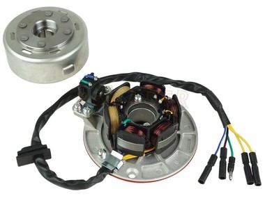 Stojan alternatora do silnika YX150, YX160 (6 cewek, 5 przewodów) 150/160cm3 - do motocykli typu Pit Bike, Dirt Bike, Cross (RXF, RFN, RFZ, MRF, YCF, KAYO) + koło magnesowe