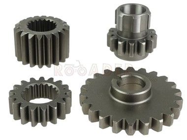 Koła zębate rozruchu nożnego + koło zębate na wał korbowy do silnika YX140, W063 - 140cm3 - do motocykli typu Pit Bike, Dirt Bike, Cross (RXF, RFN, RFZ, MRF, YCF, KAYO)