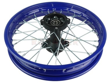 Koło 14" x 1,85 - do motocykli Pit Bike, Dirt Bike, Cross - KAYO, MRF, YCF; Honda CRF; Apollo RXF, RFZ (tył, stalowe, niebieski)