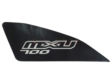 Naklejka do KYMCO MXU 700 - na osłonę boczną lewą, napis " MXU 700" -  czarna (T02)