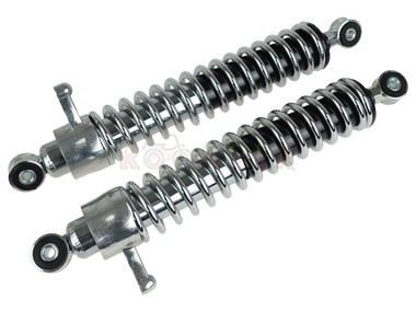 Amortyzator tylny SIMSON S50, S51, S70 (360x8x8mm) - chrom, komplet 2 sztuki