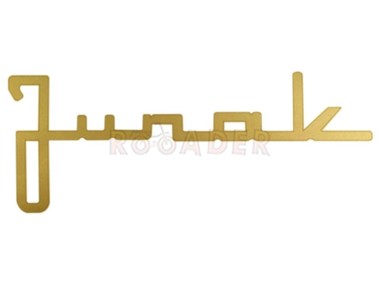 Naklejka do JUNAK, napis "JUNAK" (148x56mm) - na zbiornik do RAW-50, złota