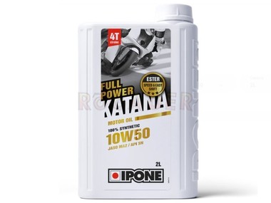 Olej IPONE Katana Full Power 4T Ester 10W50 - 100% syntetyczny olej do silników 4-suwowych - opakowanie 2 litry