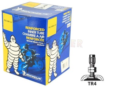 Dętka 17 x 70/100 MICHELIN - zawór prosty (2,75-17, 70/100-17) RSTOP REINF Off Road - grubość 2,5mm!