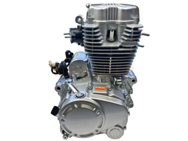 Silnik typ 167FMM, 167FMI, CG250 - 250cm3, 5 biegów, manualny, srebrny + gaźnik - do motocykli Romet, Junak, Barton, Zipp