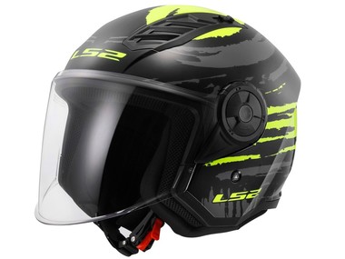 Kask LS2 OF616 AIRFLOW II BRUSH czarno-żółty (57-58cm / M) 