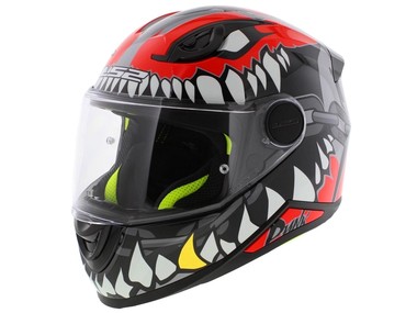 Kask LS2 FF812 KID PUNK szaro-czerwony (51-52cm / L Junior) 