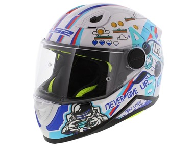 Kask LS2 FF812 KID NEXT LEVEL biały (49-50cm / M Junior) 