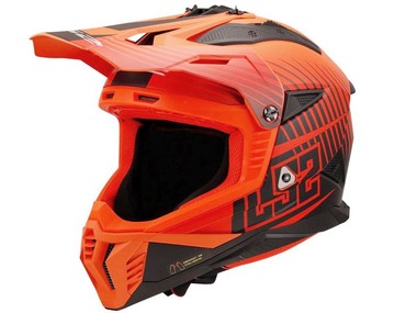 Kask LS2 MX708 FAST II DUCK pomarańczowy mat-czerwony (57-58cm / M)