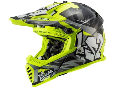 Kask LS2 MX437 FAST EVO II Mini czarno-żółty (47-48cm / S Junior)