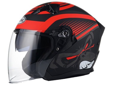 Kask AWINA JK528 czarno-czerwony (55-56cm / S)