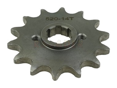 Zębatka przednia HONDA CB 250, CMX 250; DERBI DXR 200/250; KREIDLER Mustang 200/250, REX 150/200; BAROSSA 250/300; YAMAHA YFM 90; JUNAK M11, M16 320 - typ 520, 14 zębów